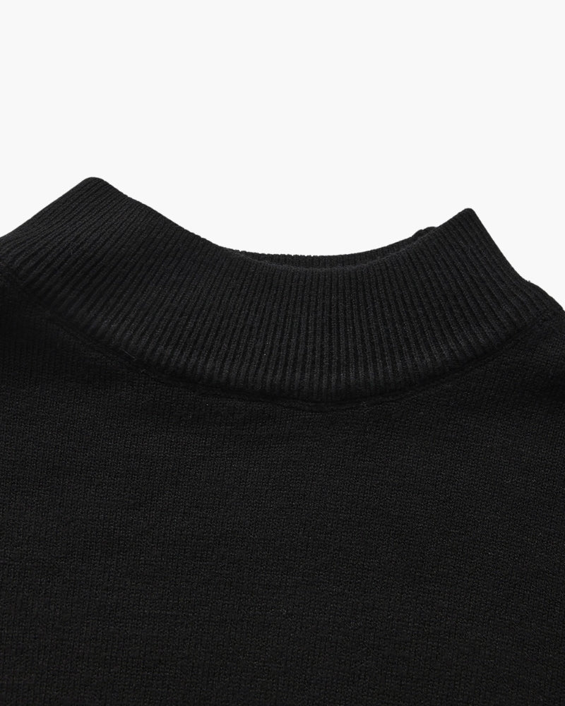 Essential Ribbed Mock Neck Sweater