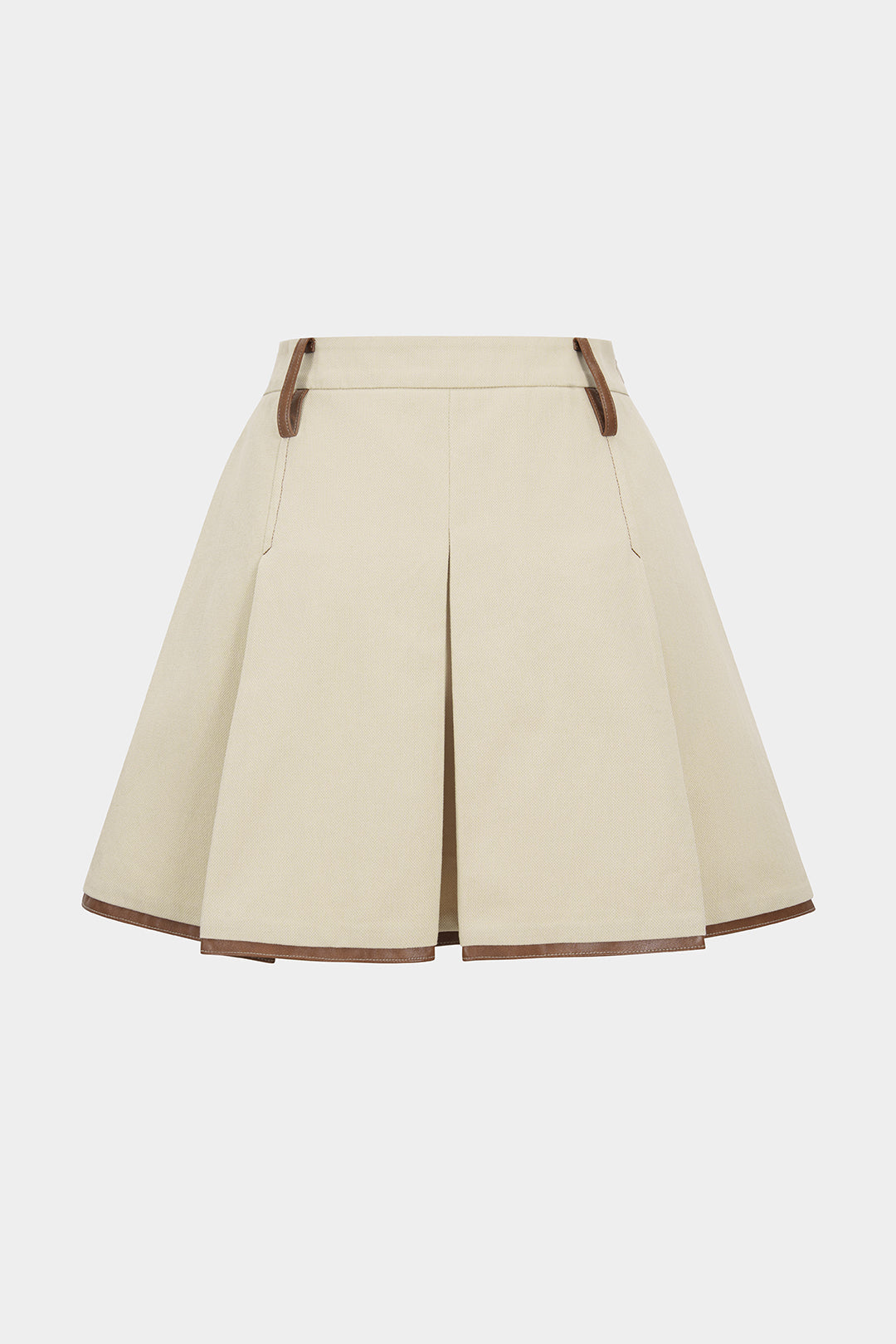 Contrast Pleated Mini Skirt