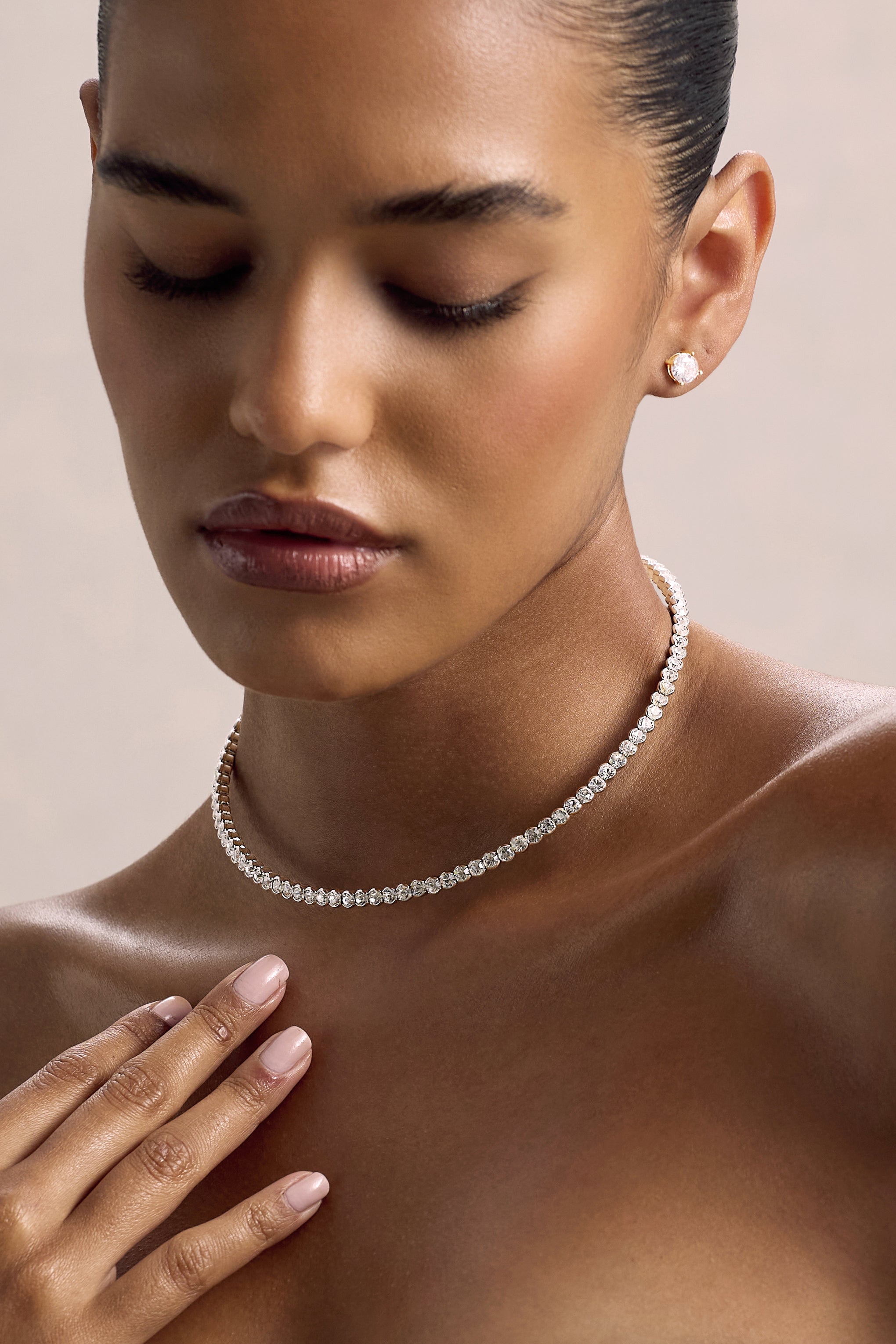 Luminara | Silver Diamante Necklace