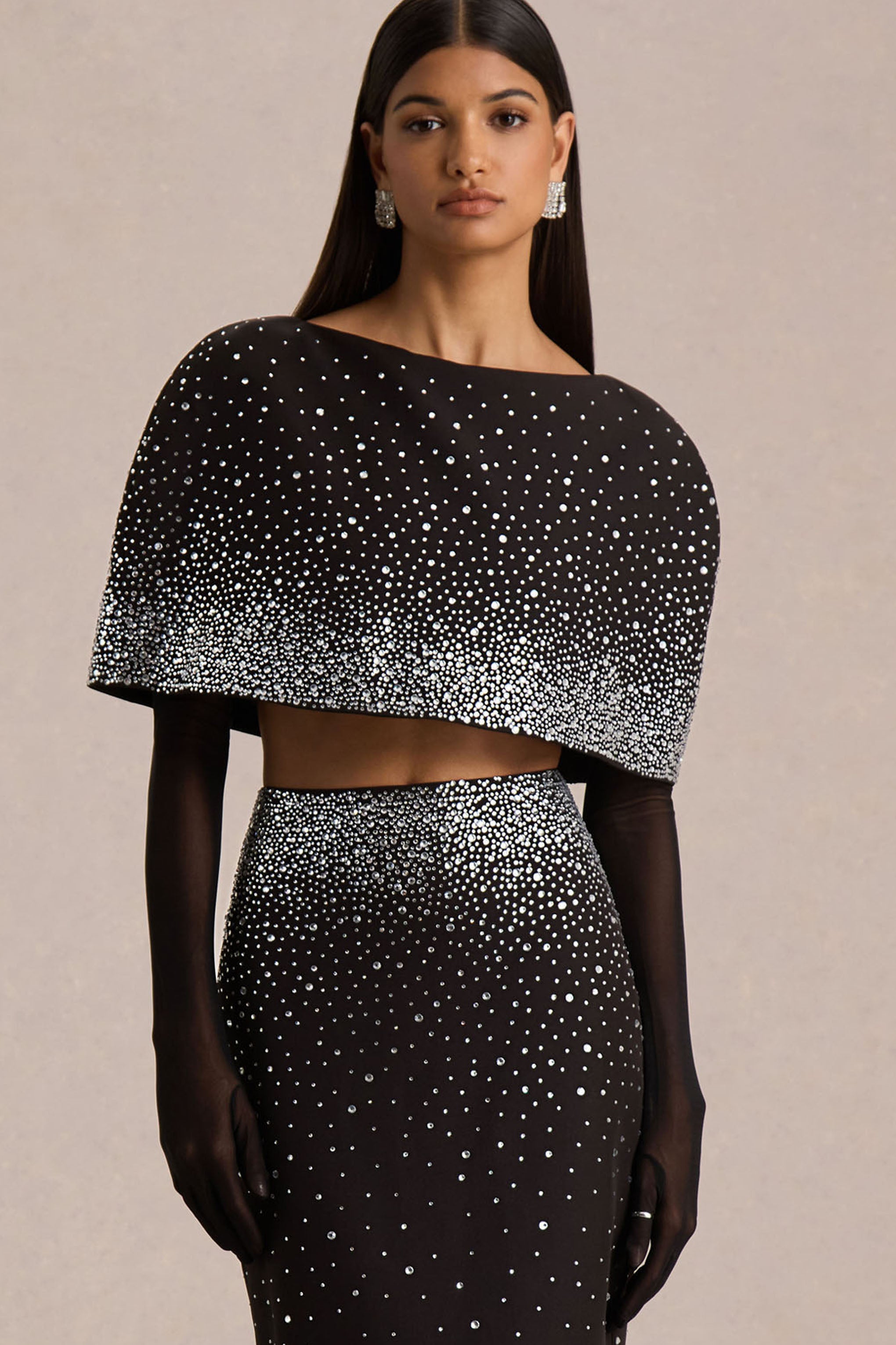 Zyana | Black Mesh Gloves