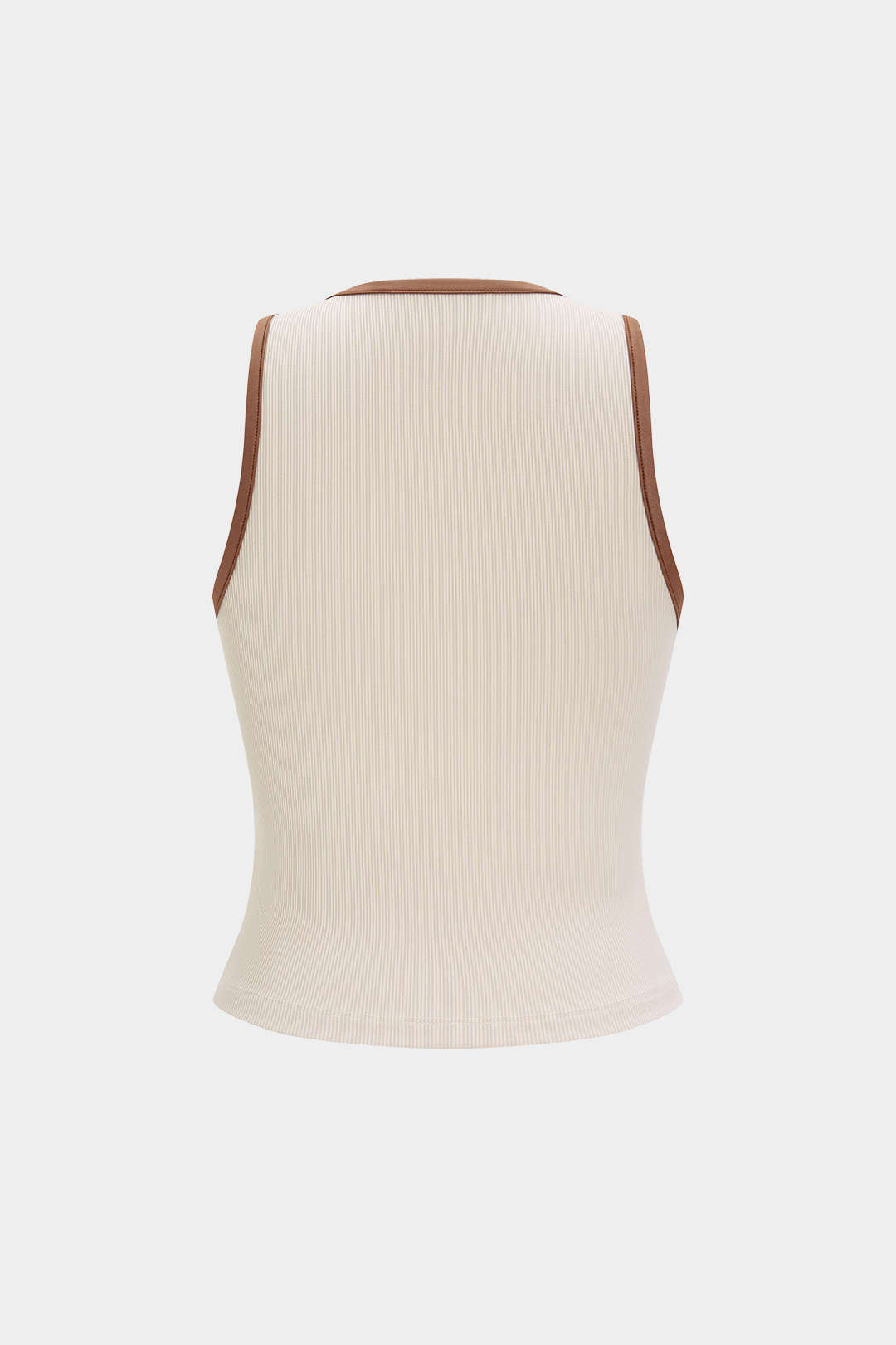 Contrast Metallic Decor Sleeveless Tank Top