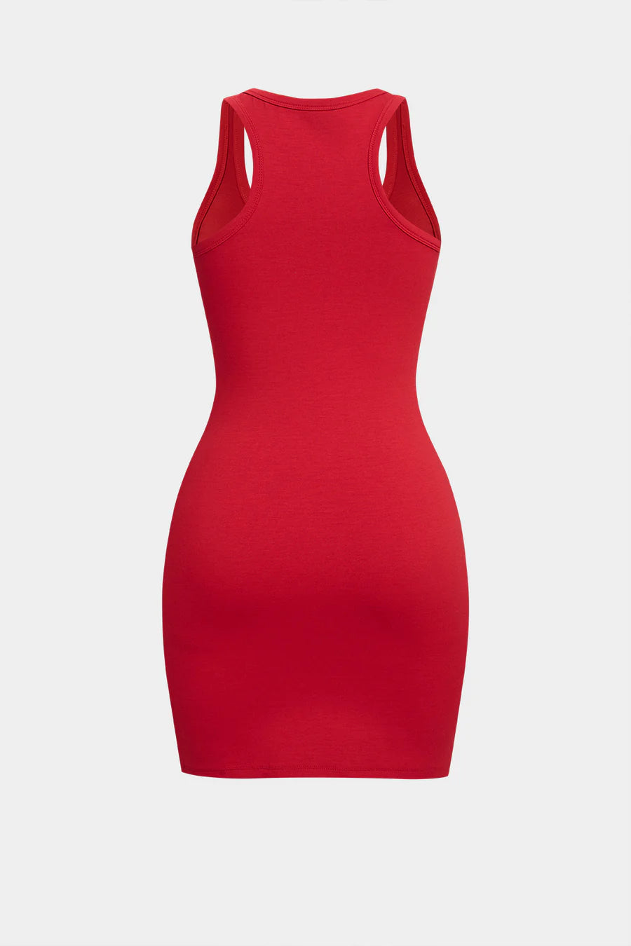 Striped U-Neck Knotted Sleeveless Mini Dress