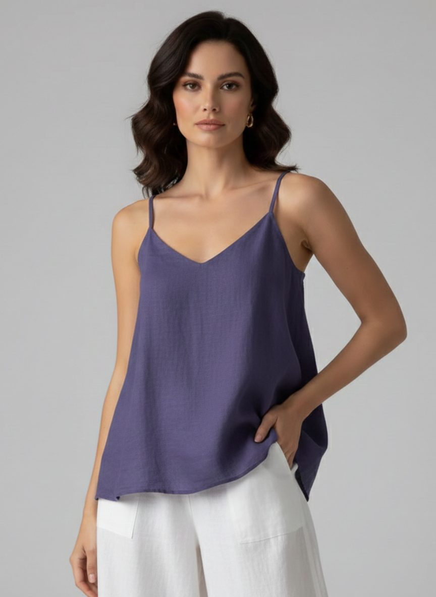 Solid Color Casual Sleeveless Tank Top