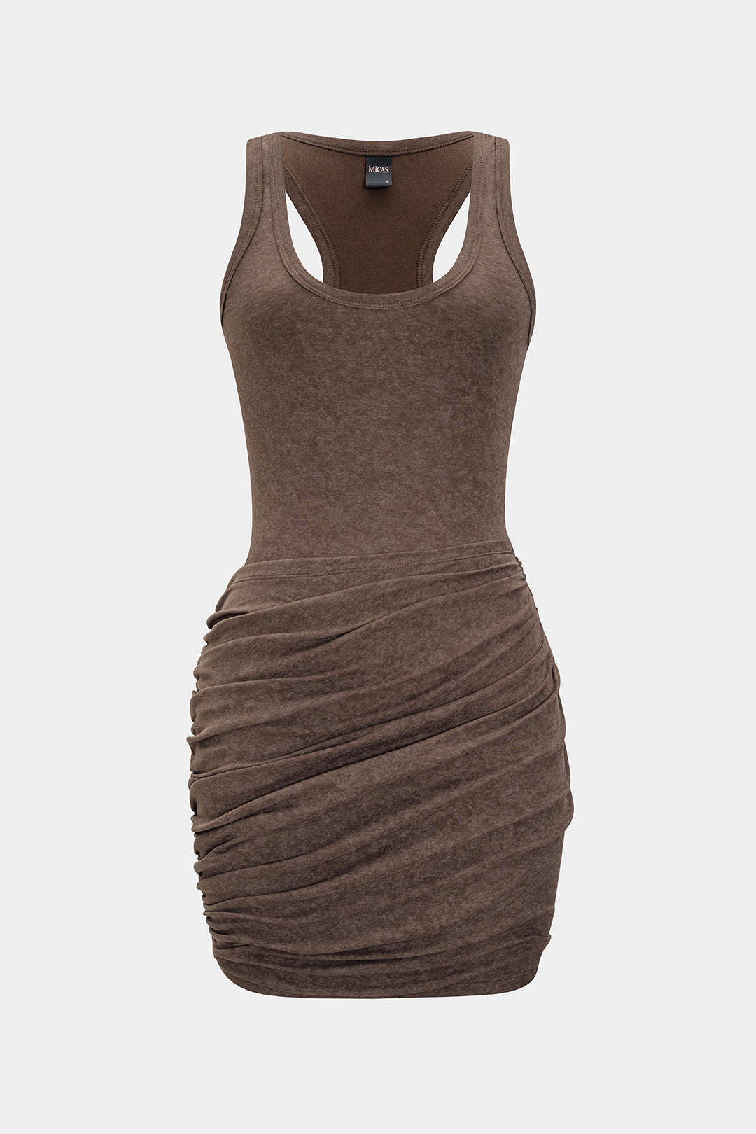 Ruched Tank Sleeveless Mini Dress