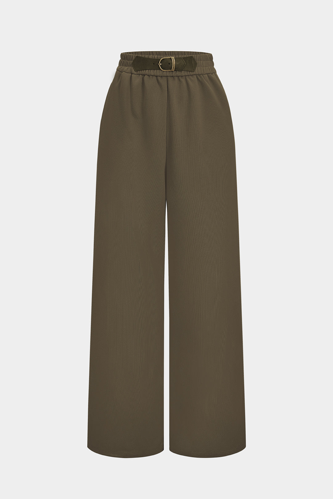 Patchwork High Waist Wide Leg Trousers