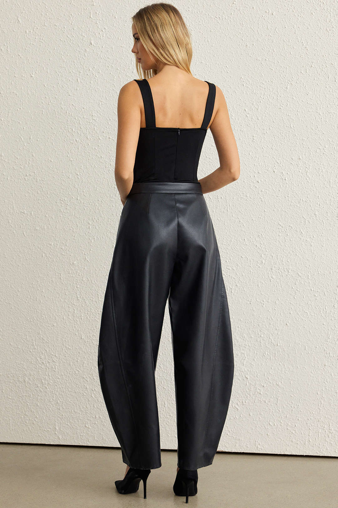 Metallic Eyelet Tank Sleeveless Bodysuit