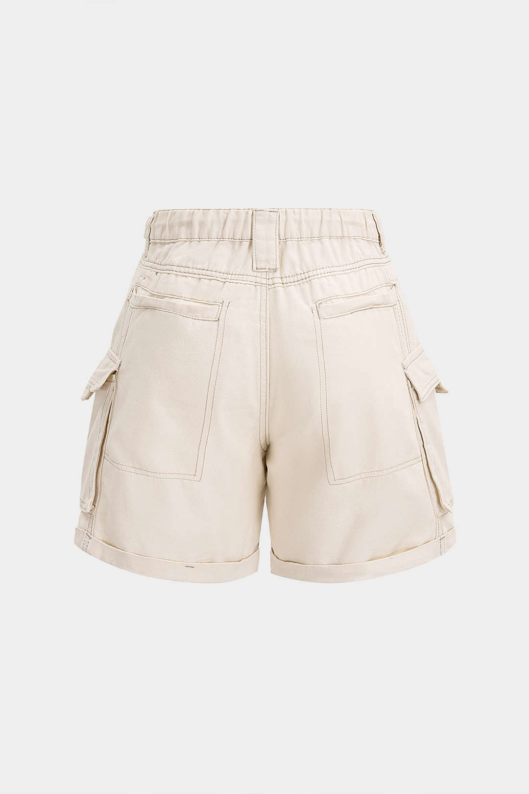 Denim Belted Pocket Shorts