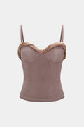 Patchwork Twist Knot Cami Top