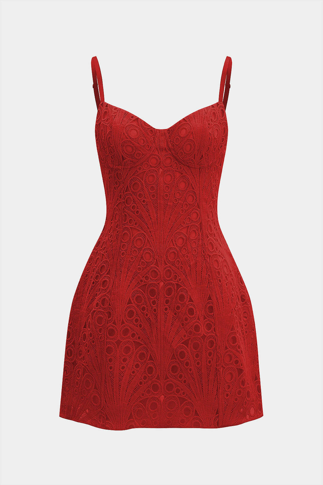 Lace Bustier Zipper Sleeveless Mini Dress