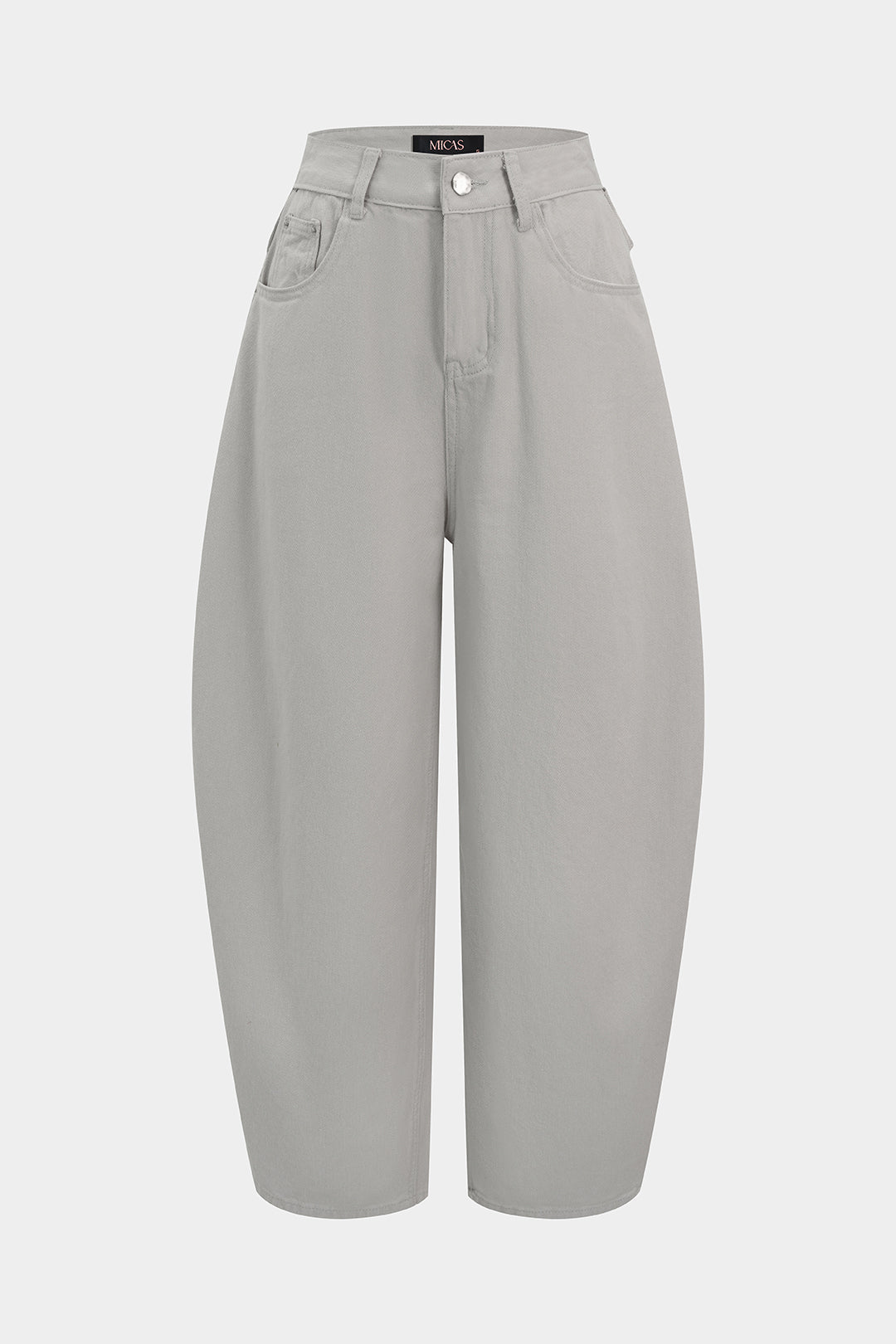 Tie Back Pocket Barrel Jeans