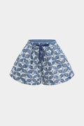 Denim Drawstring Shorts
