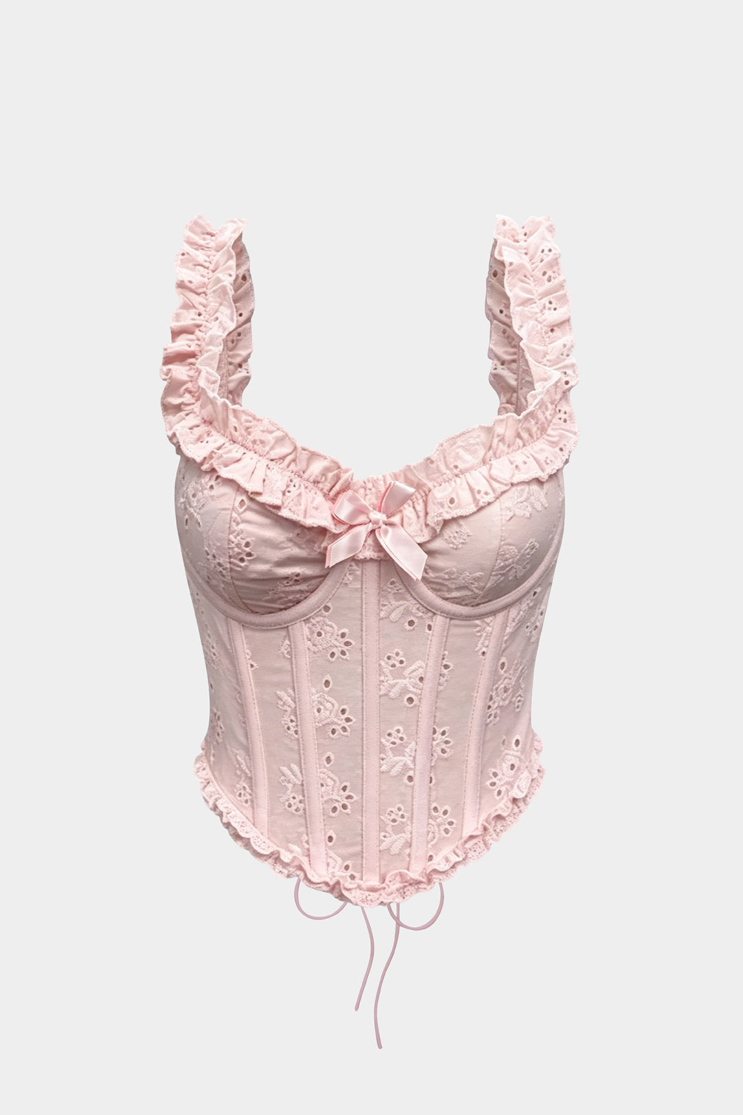 Scallop Edge Corset Cami Top