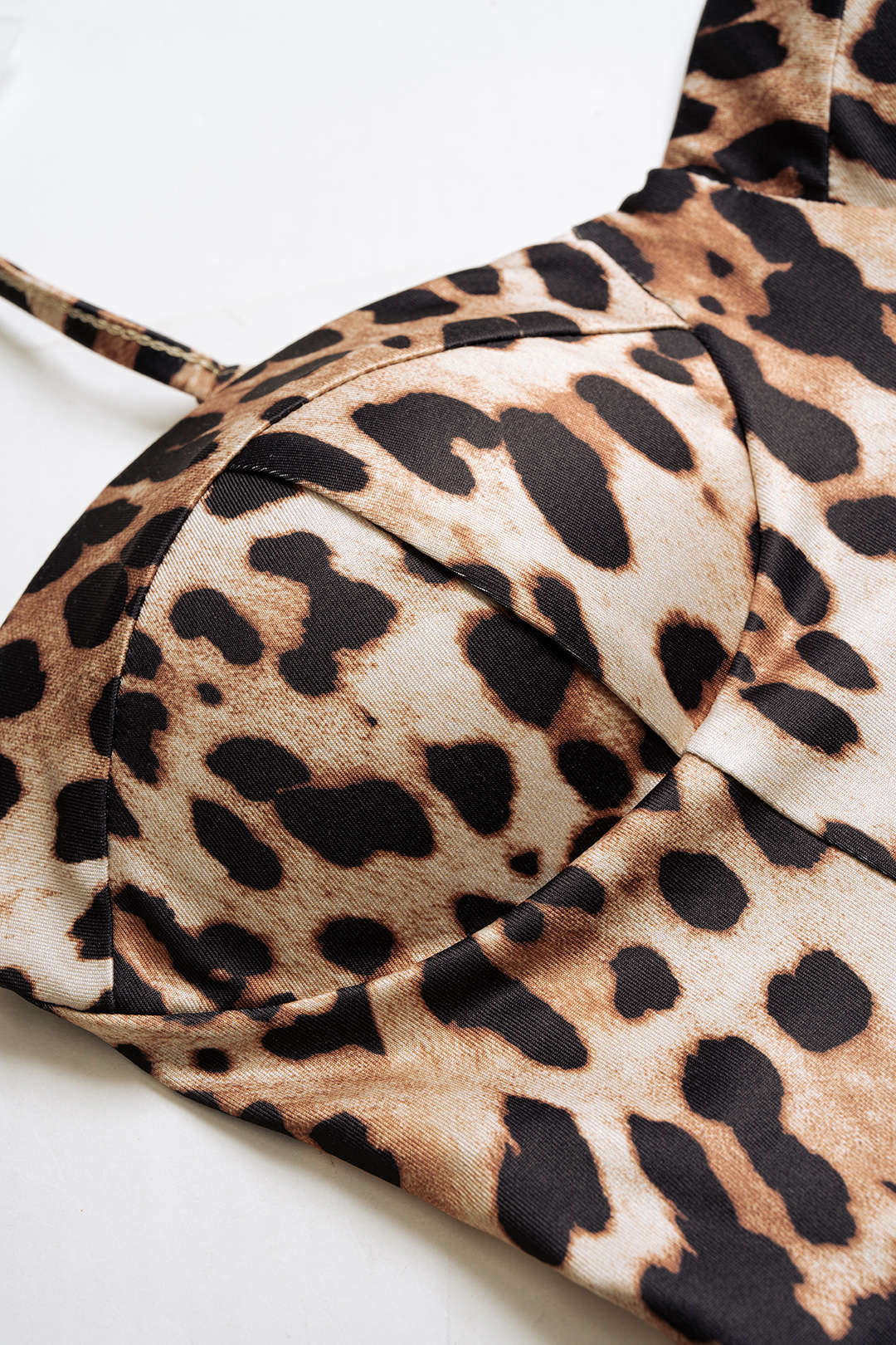 Leopard Print Slip Sleeveless Bodysuit