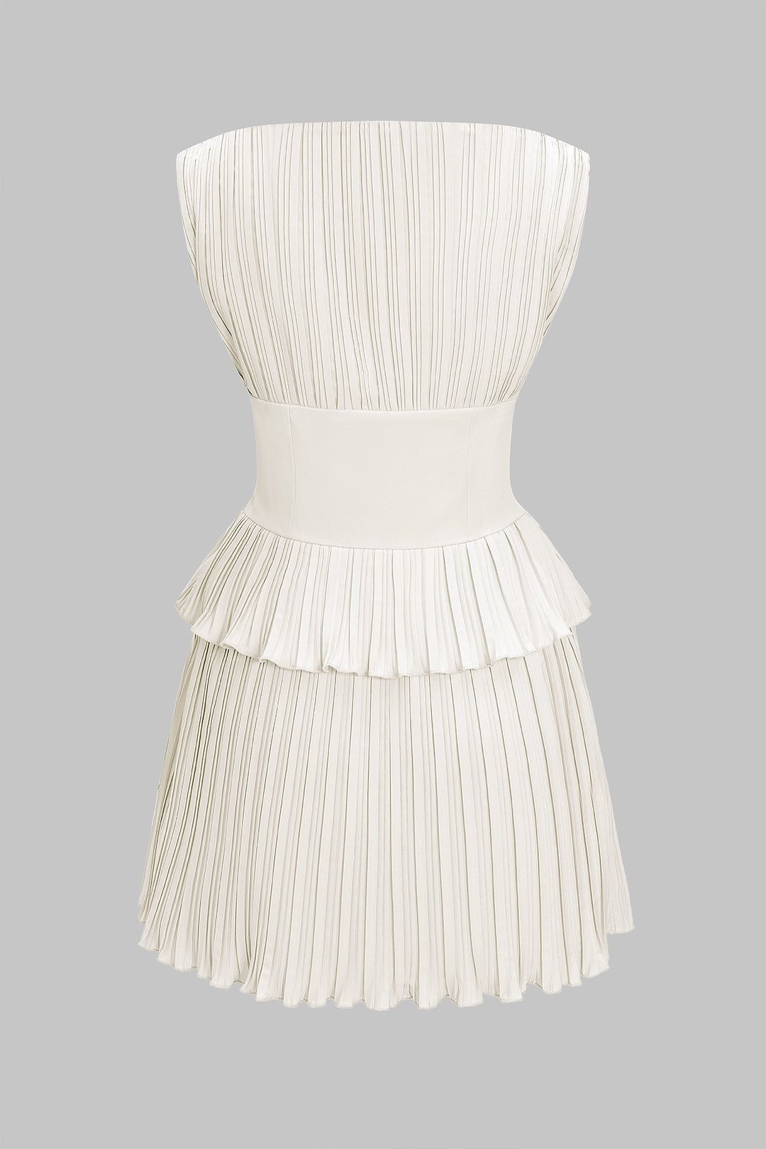 Pleated Patchwork Corset Sleeveless Mini Dress