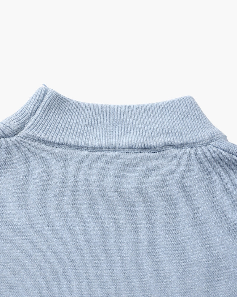 Essential Ribbed Mock Neck Sweater