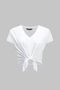 Tie Front Short Sleeve T-Shirt