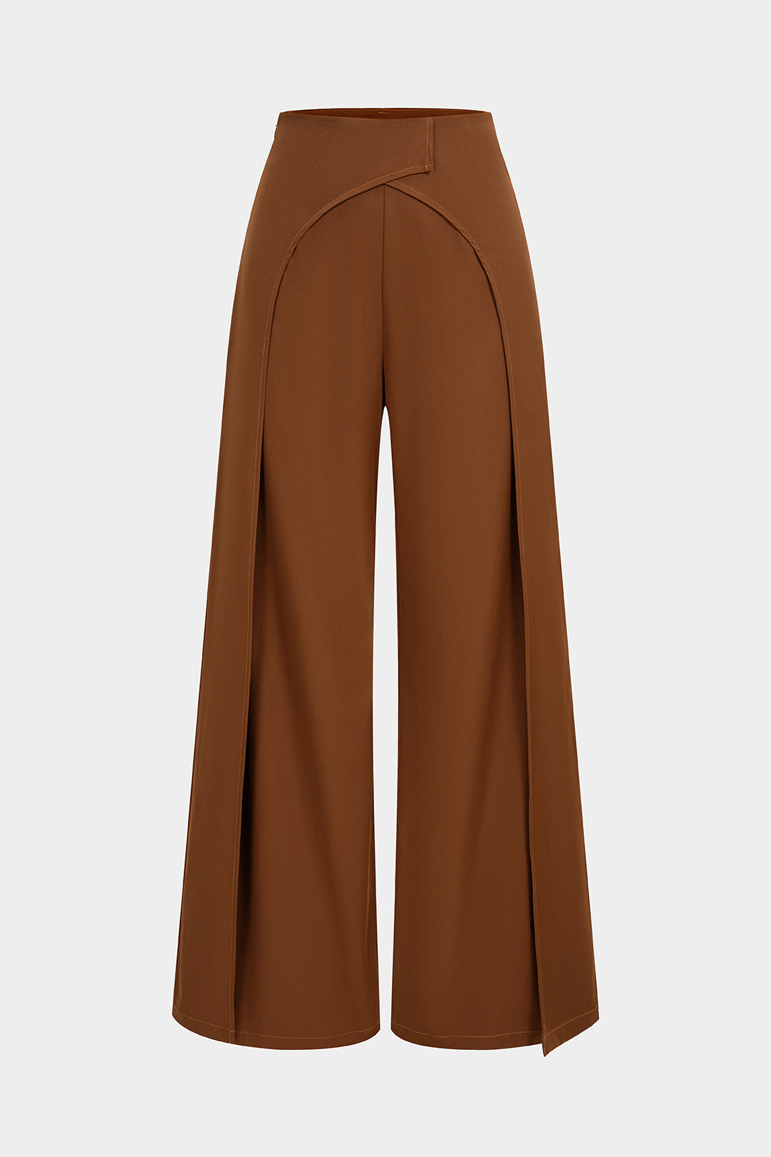 Solid Layered Straight Leg Pants