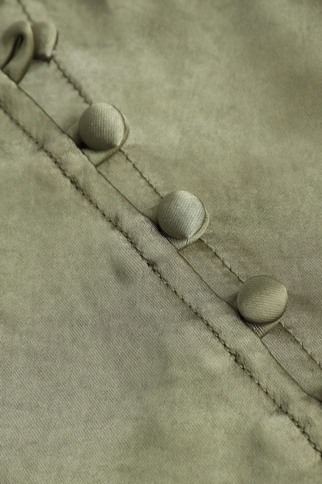 Asymmetric Hem Split Button Decor Skirt