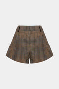 Plaid Print Pocket Shorts