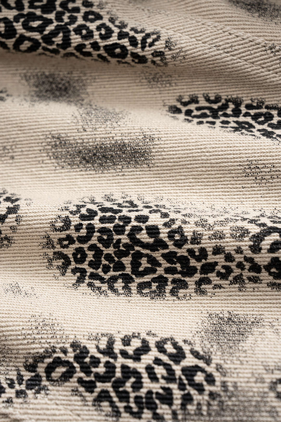 Leopard Print Denim Zipper Strapless Tube Top
