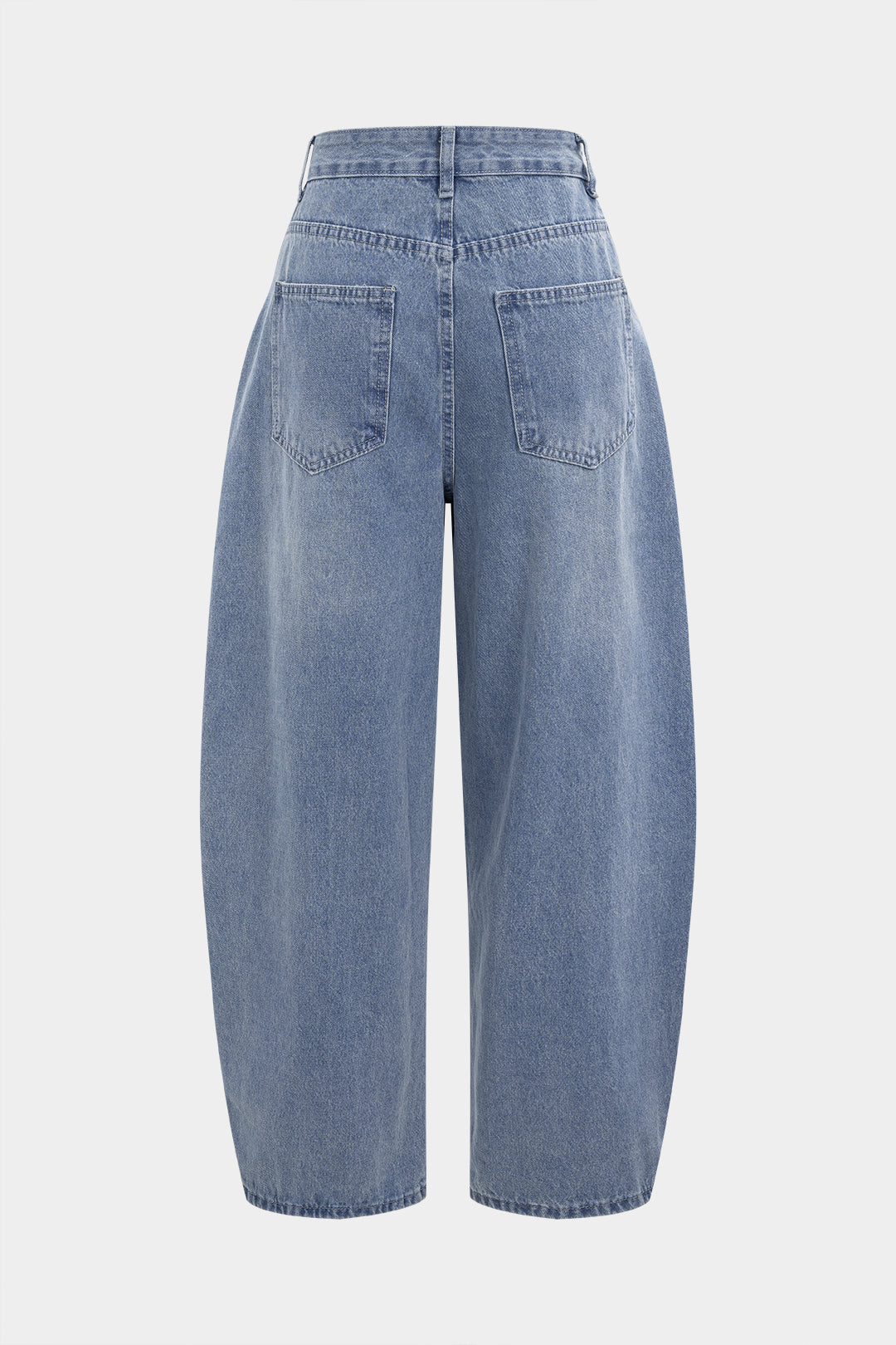 Denim Pocket Ruched High Waist Jeans