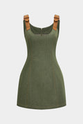 Metallic Decor Sleeveless Dress