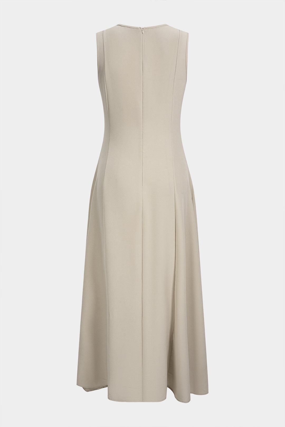 Round Neck Sleeveless Midi Dress