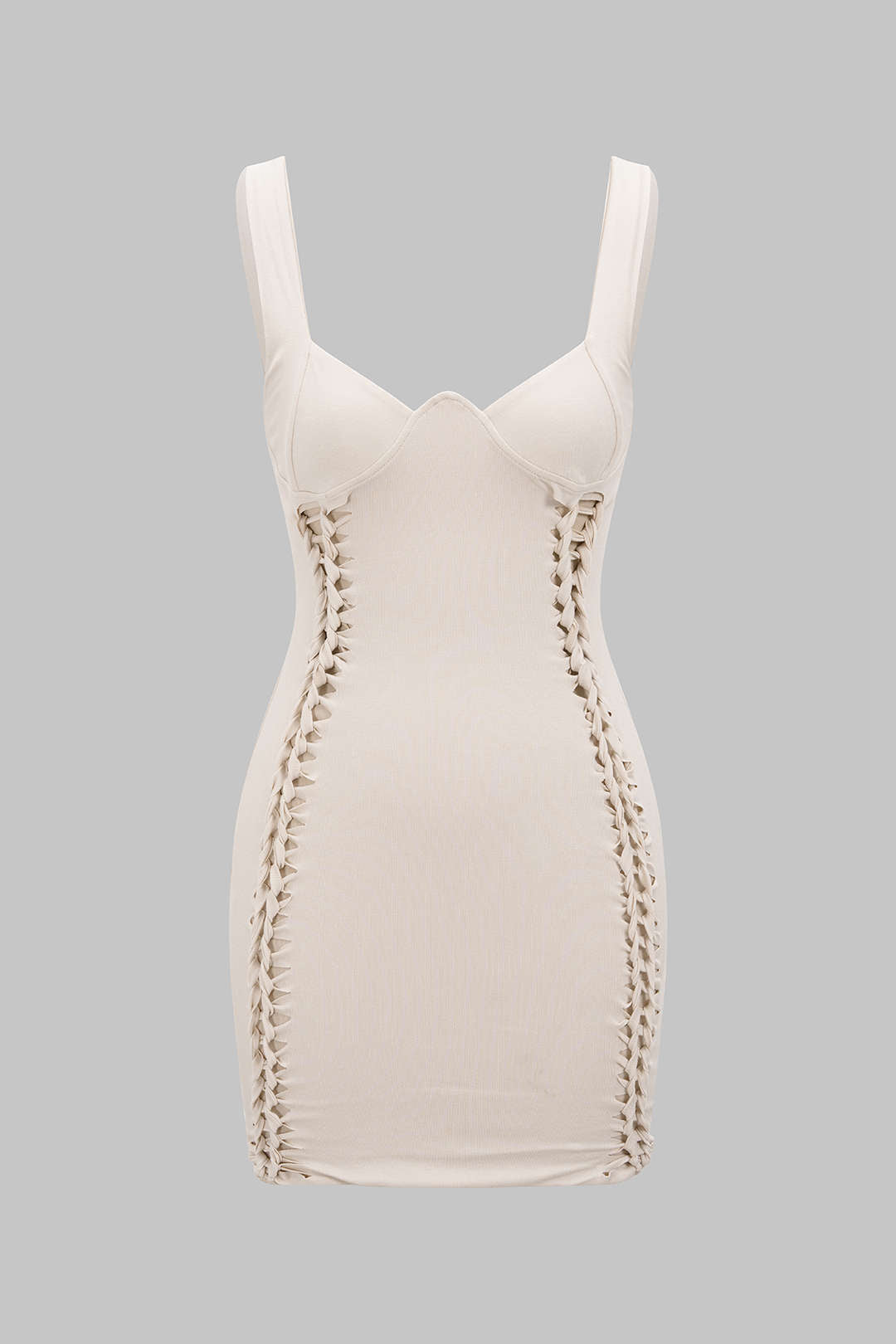 Braided Cut Out Sleeveless Mini Dress