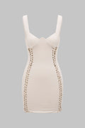 Braided Cut Out Sleeveless Mini Dress