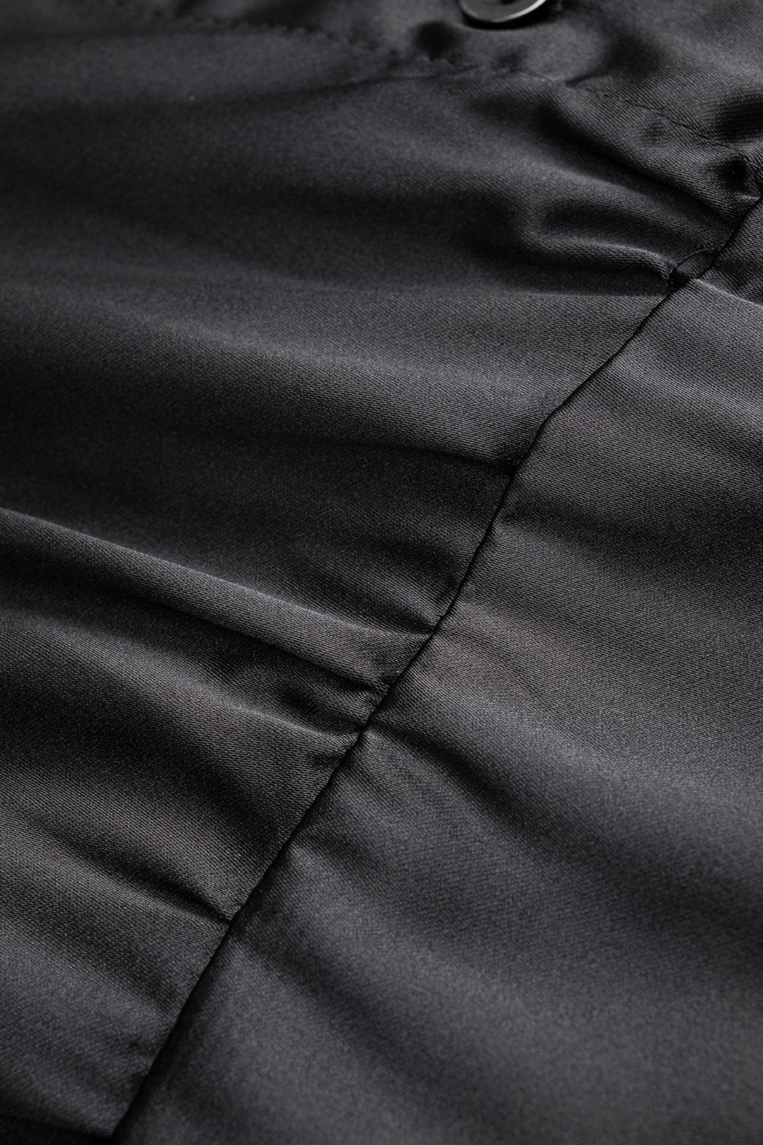 Satin Patchwork Feather Trim Long Sleeve Midi Dress