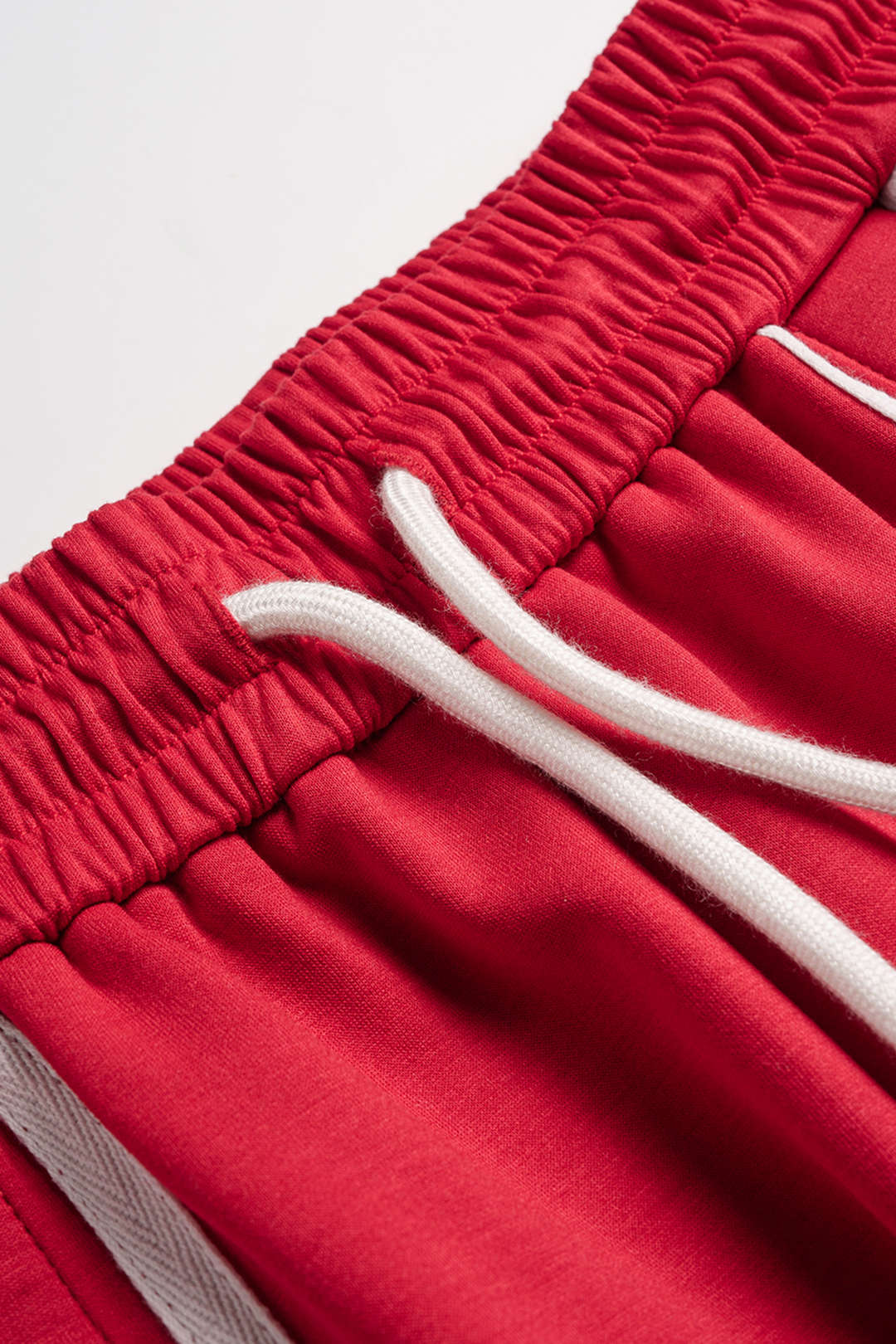 Contrast Tie-Up High Waist Wide Leg Pants
