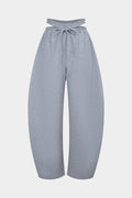 Shirred Drawstring Hollow Out Pants