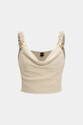 Braided Cowl Neck Cami Top