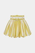 Contrast Stripe Print Ruched Shorts