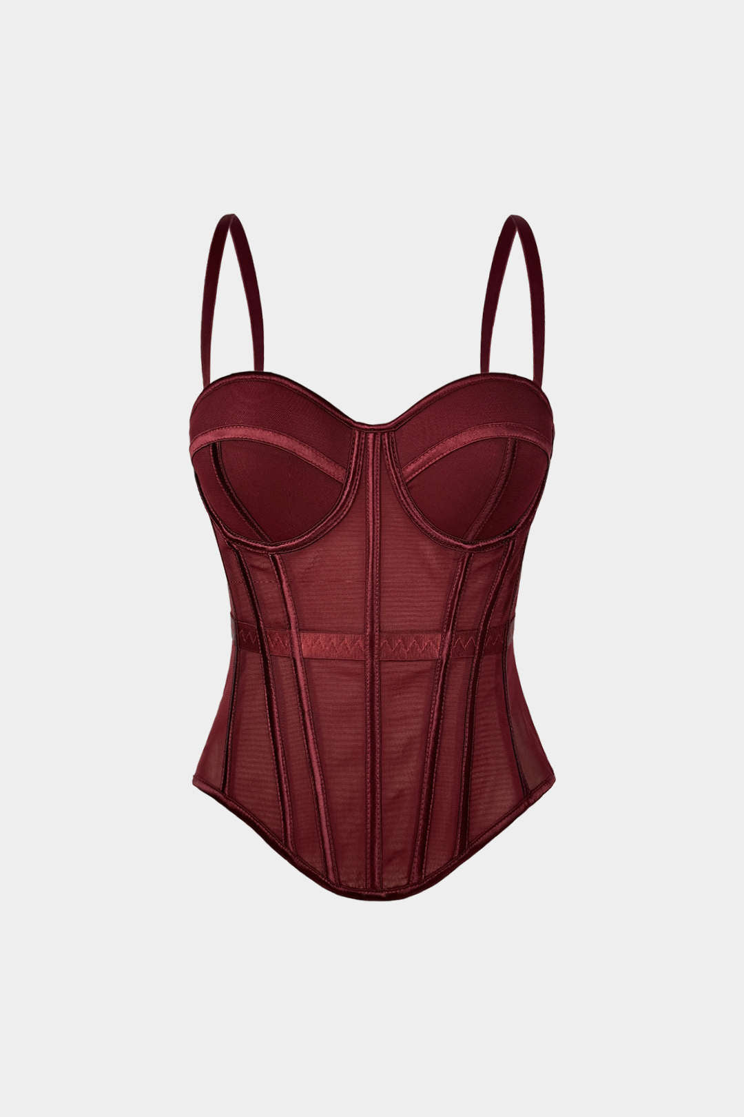 Mesh Bustier Corset Slip Cami Top