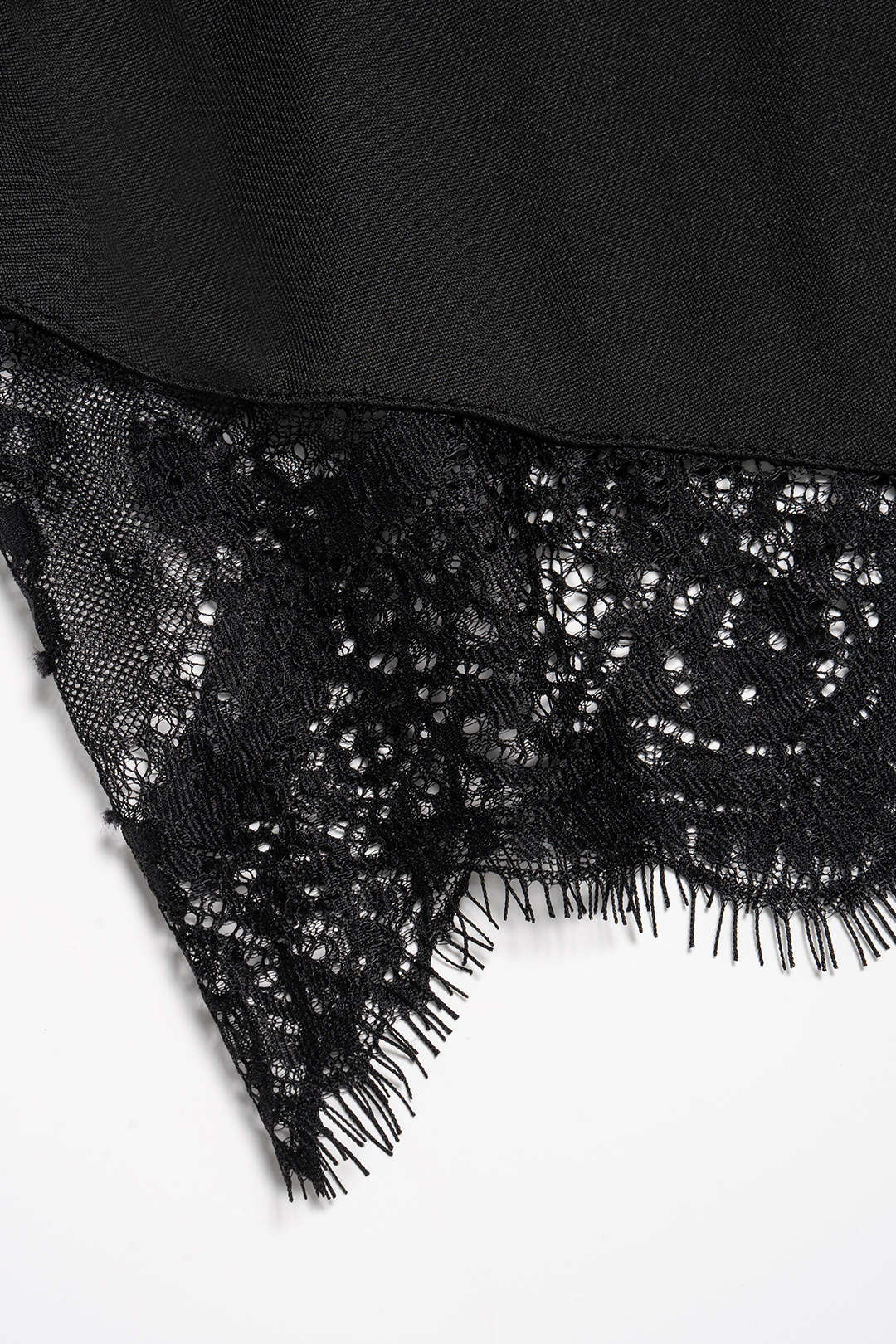 Lace Trim Patchwork Asymmetrical Tube Top With Sheer Shawl