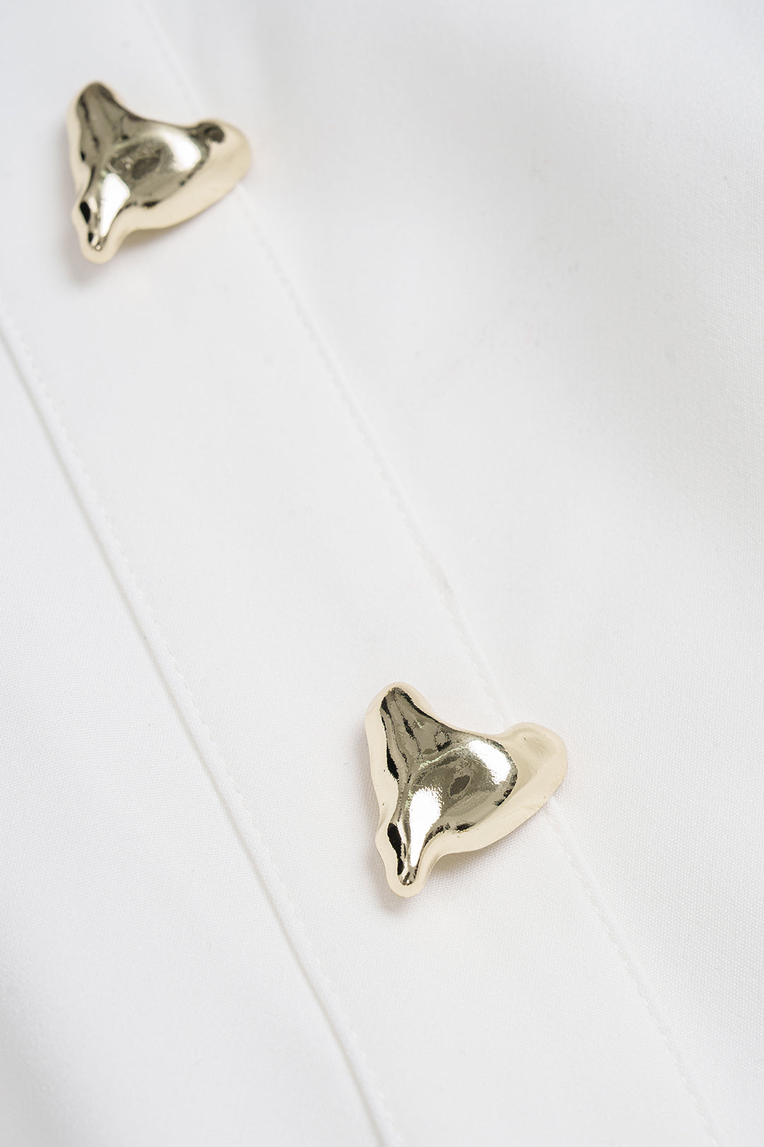 Round Neck Metallic Heart Button Sleeveless Mini Dress