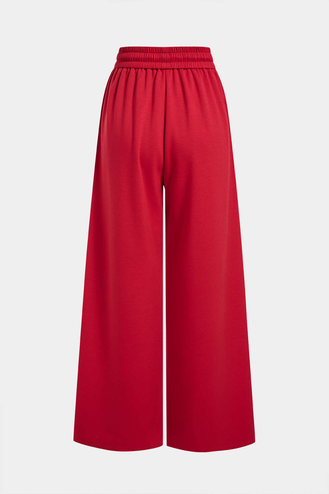 Contrast Tie-Up High Waist Wide Leg Pants