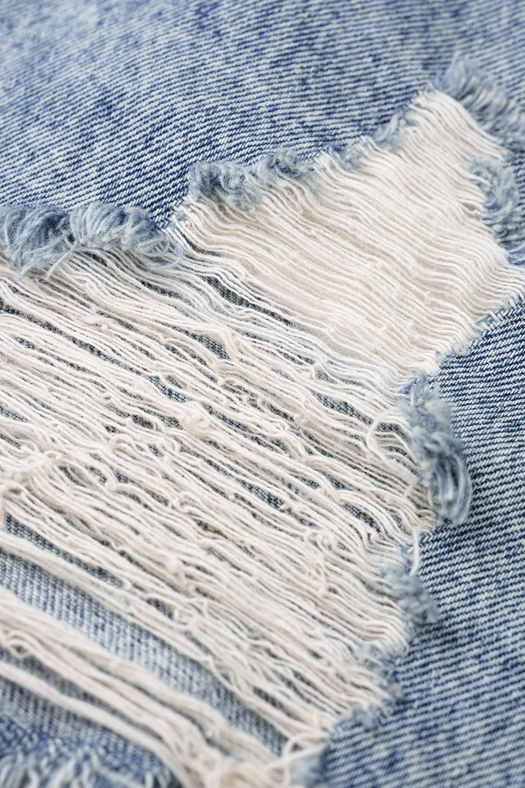 Denim Frayed Pocket Shorts