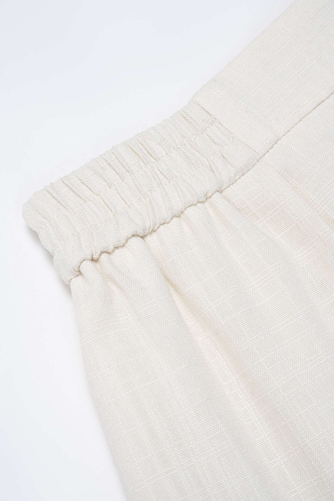Shirred Waistband Wide Leg Shorts