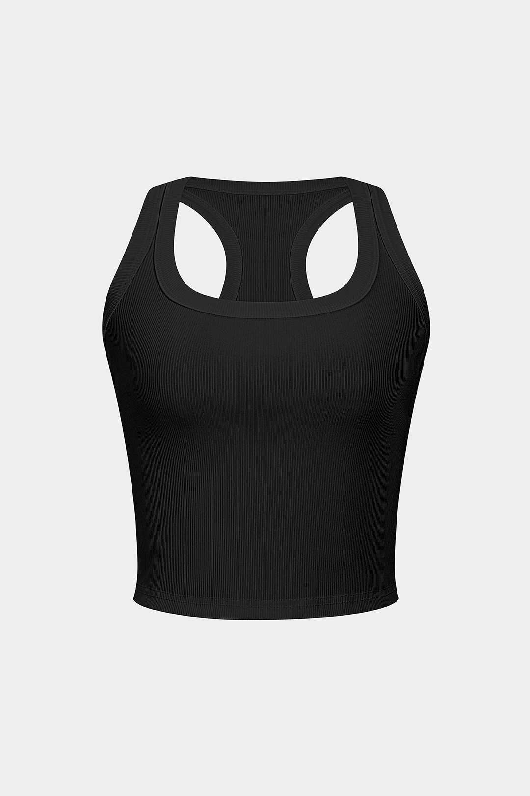 Basic U-Neck Crop Tank Top