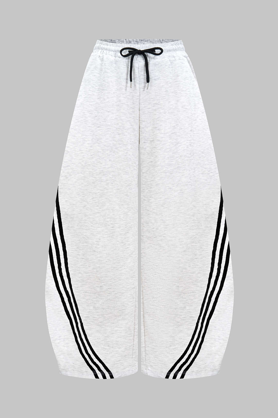 Contrast Tie-Up Barrel Trousers