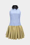 Patchwork Sleeveless Mini Dress
