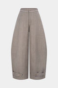 Solid Pocket Wide Leg Pants