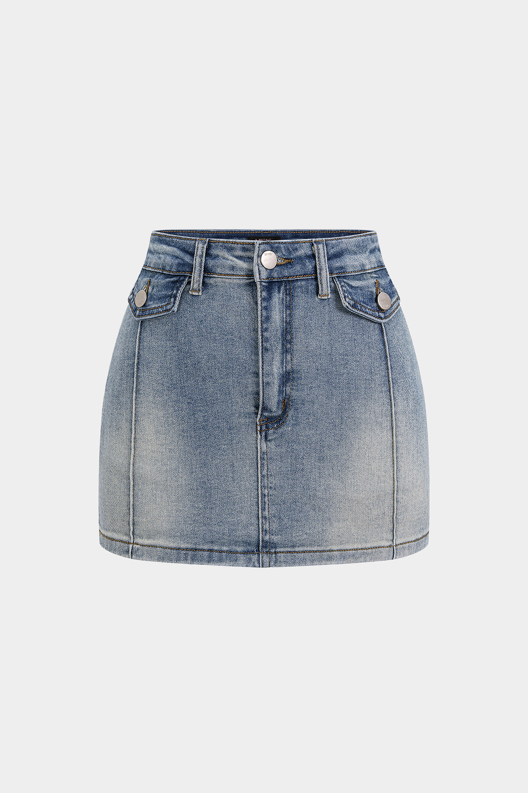 Denim Button Skirt