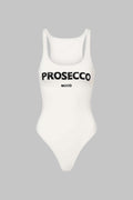 Letter Print Sleeveless Slip Bodysuit