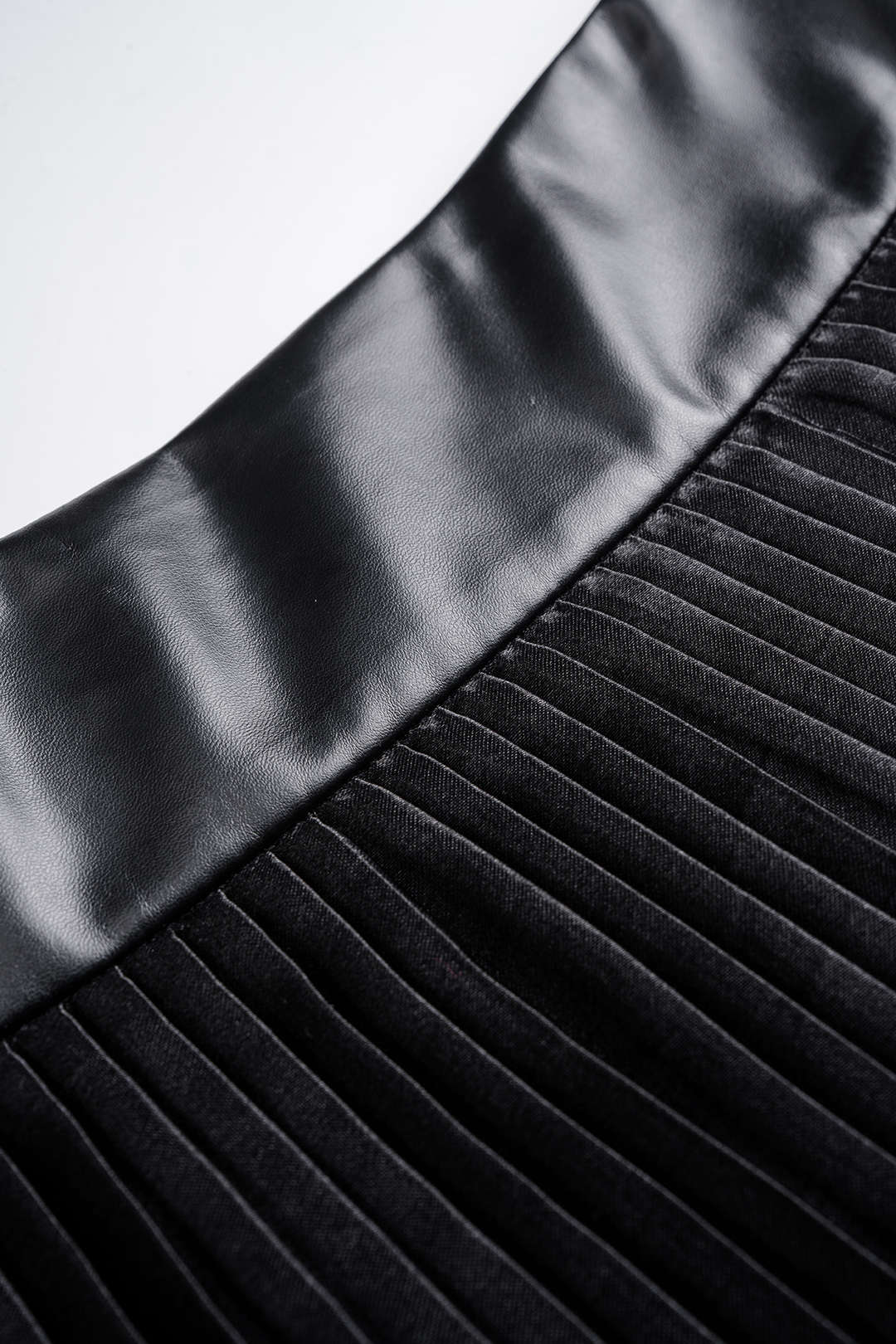 Satin Finish Pleated Layered Skirt