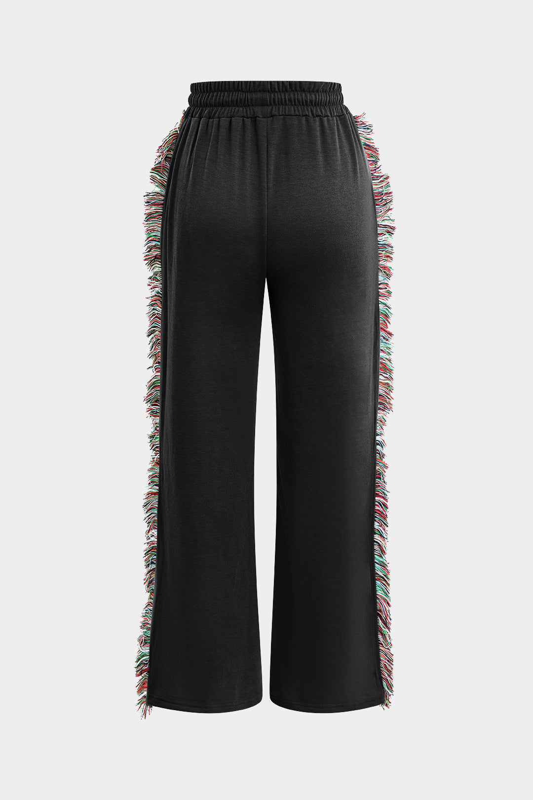Letter Print T-shirt And Tassel Drawstring Pants Set