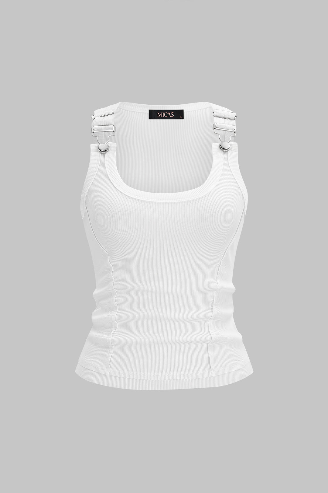 Metallic Round Neck Tank Top