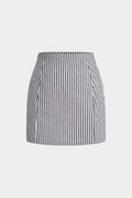 Striped Print High Waist Skirt